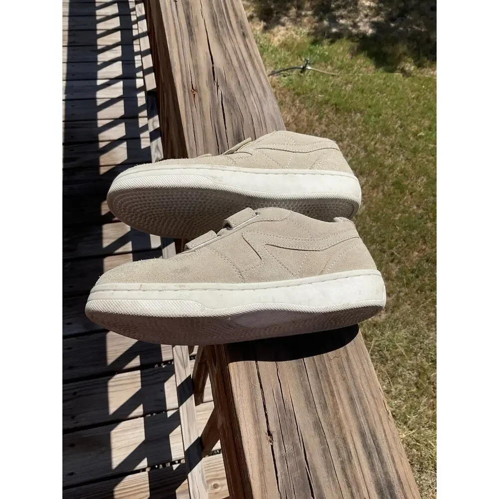 Rag & Bone Biege Suede Low Top Sneakers Womens Hook Loop Streetwear Size 37